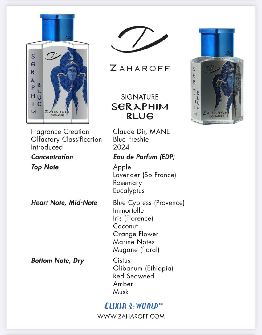 Zaharoff Signature Seraphim Blue PRE ORDER DECANTS