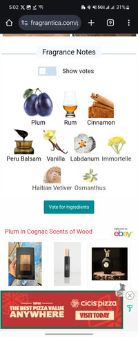 Scents of Wood Plum in Cognac Sample Decants